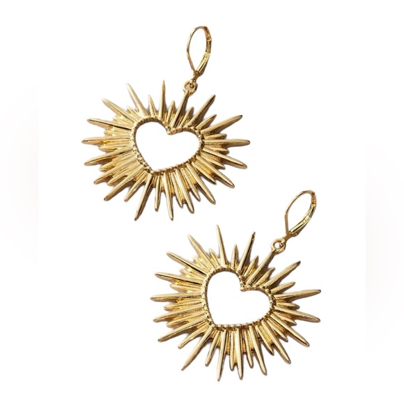 Anthropologie Jewelry - Heart shaped radiant earrings